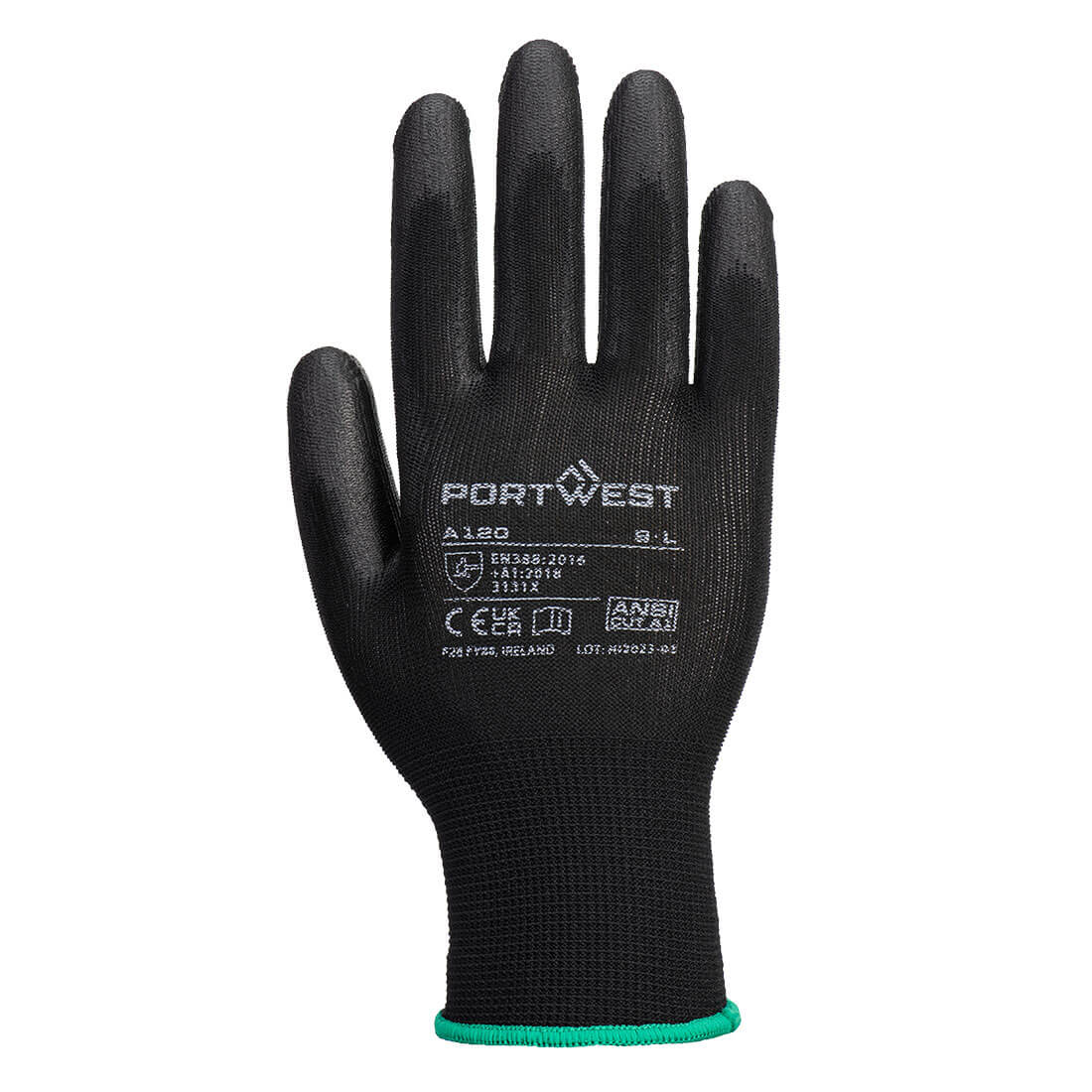 Portwest PU Palm Coated Safety Gloves Gardening Outdoor Builders Work Wear A121 