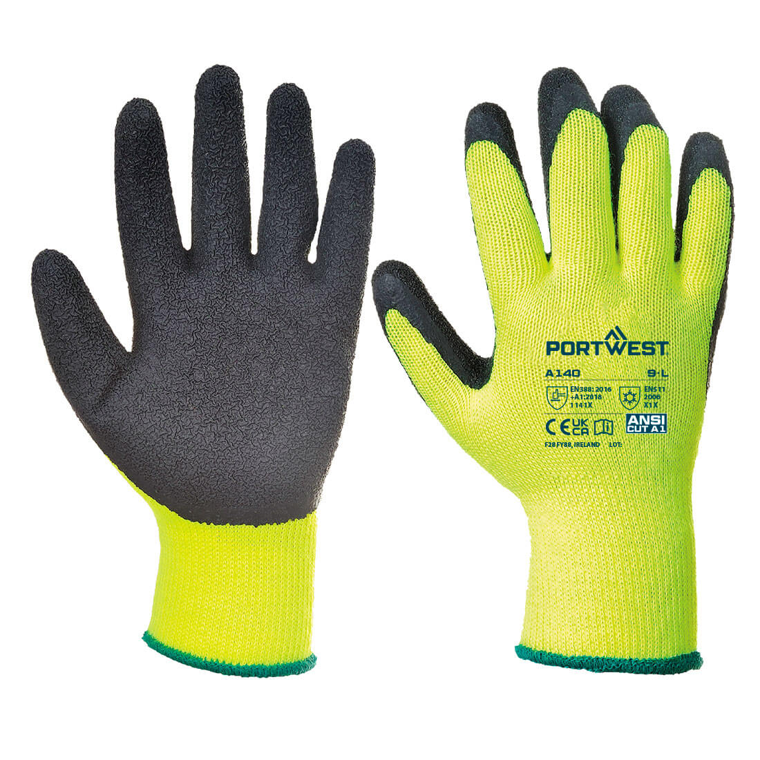 Thermal Grip Glove, YeBk      Size Large R/Fit