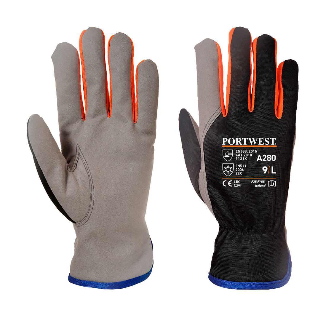 Wintershield Glove - Fully Coated Leather Polyester Lined