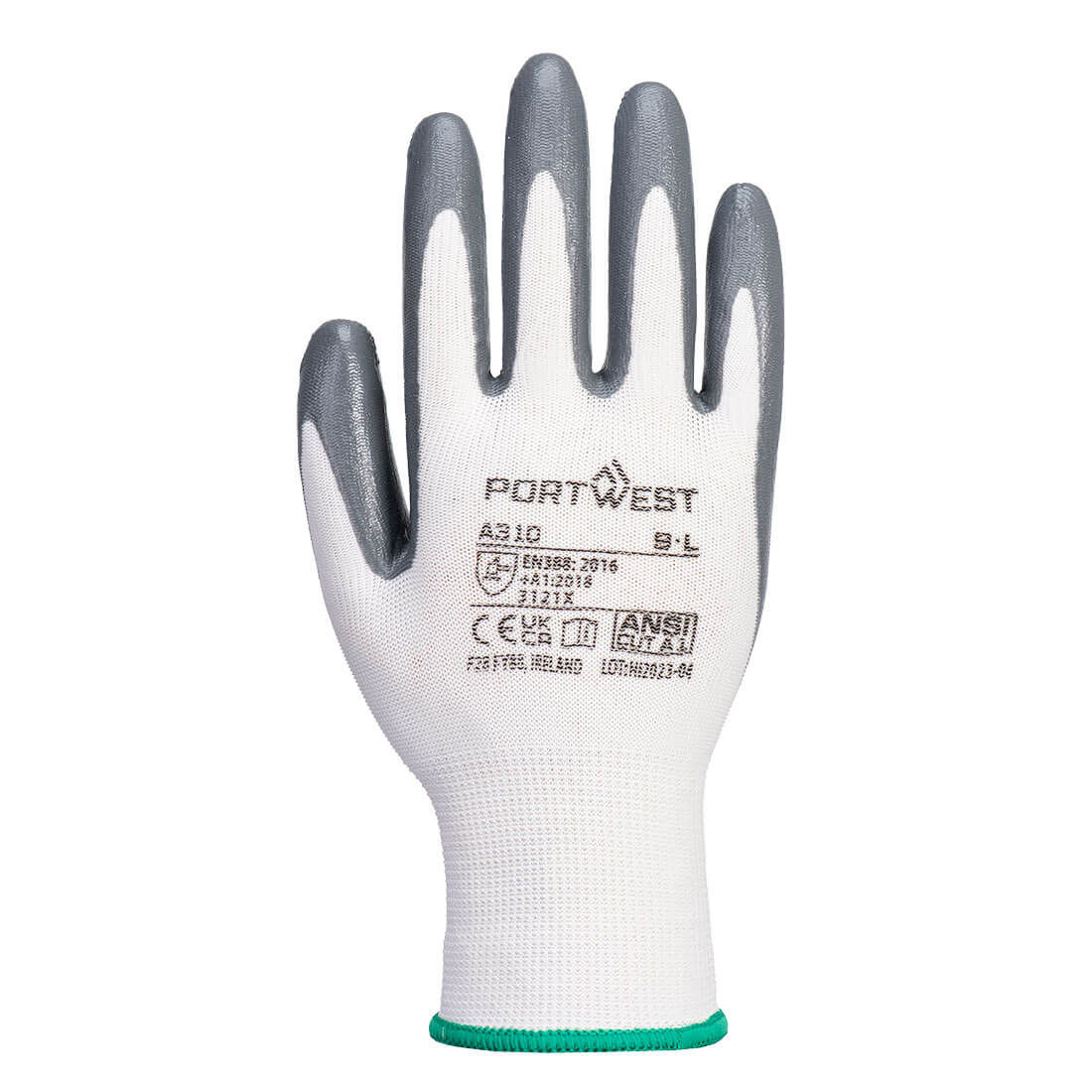 Free Shipping New Portwest A315 All-Flex Full Nitrile Dipped Grip Gloves 
