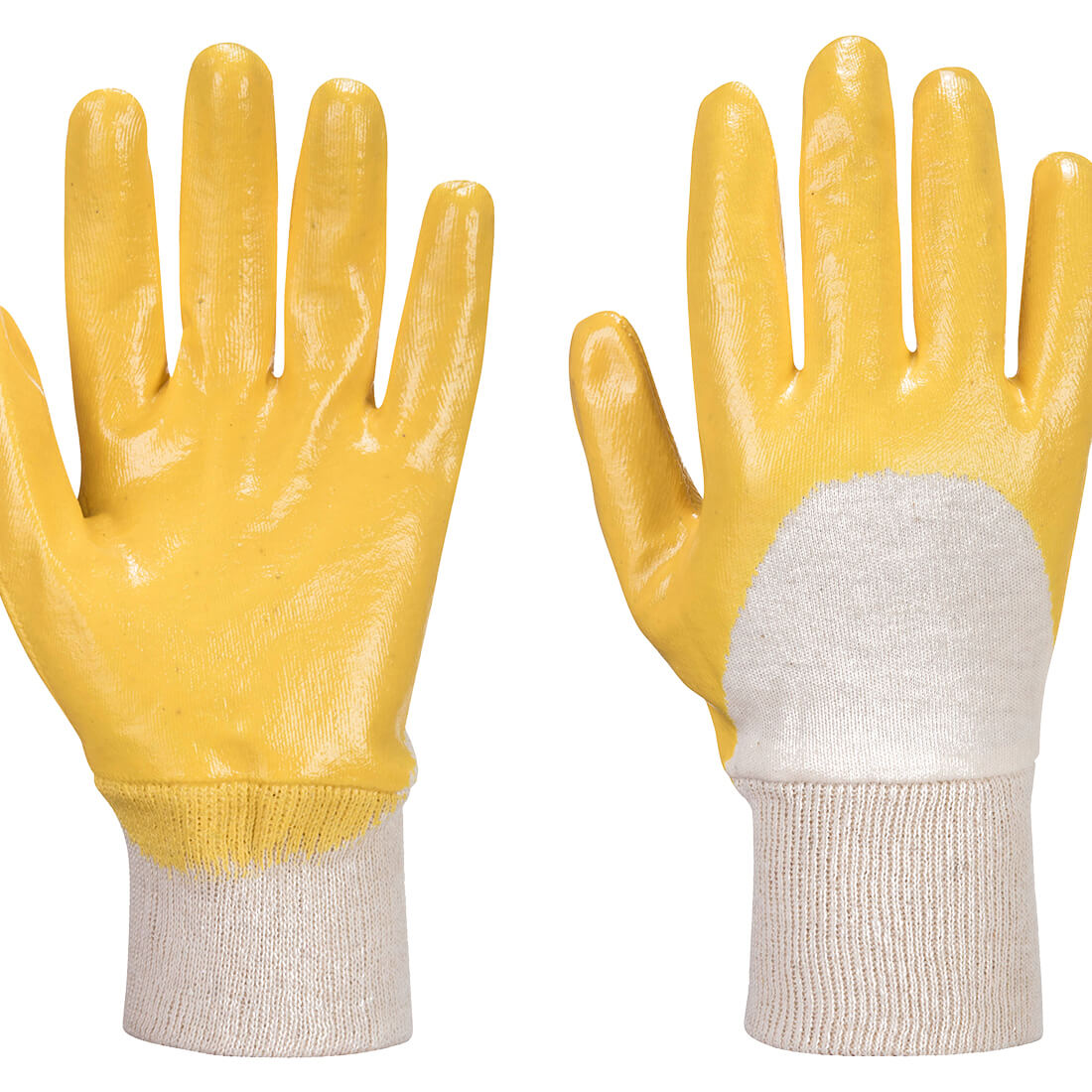 Nitrile Light Knitwrist Glove, Yellow     Size XXL R/Fit