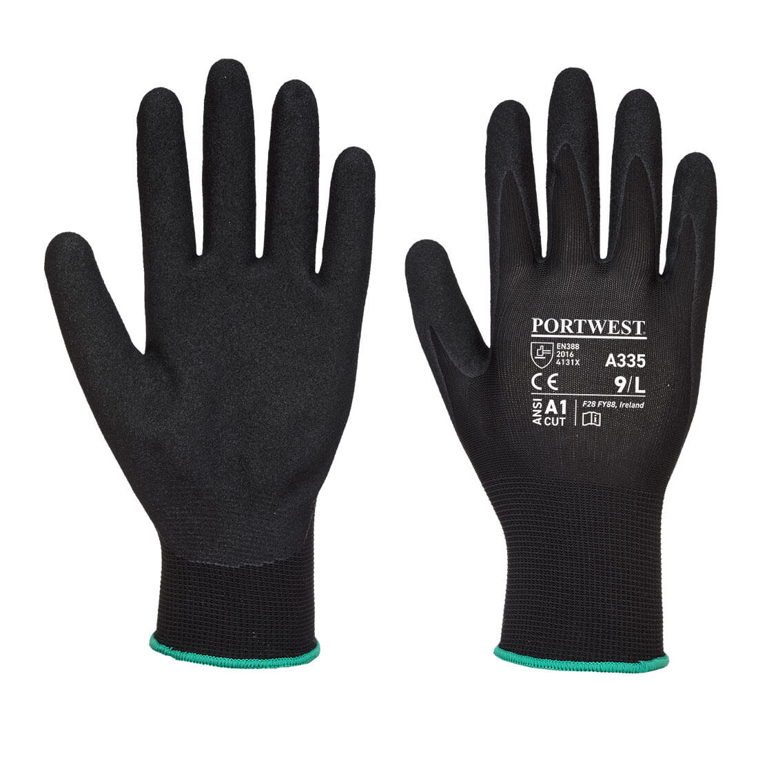 Dermi-Grip NPR15 Nitrile Sandy Glove Re-usable Gloves A335