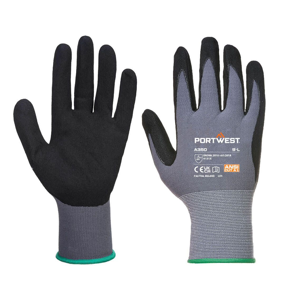 Dermiflex Glove, Black      Size Large R/Fit