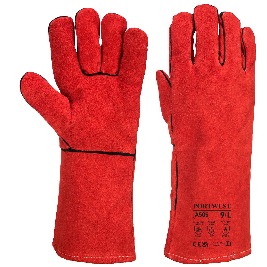 Winter Welding Gauntlet Size XL Red Re-usable Gloves A505RERXL