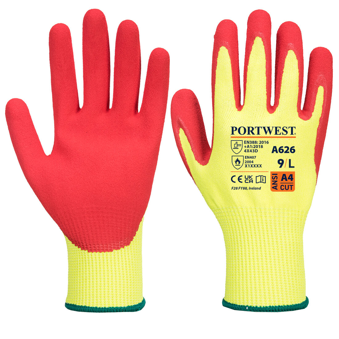 Vis-Tex HR Cut Nitrile Glove, YeRe      Size XL R/Fit