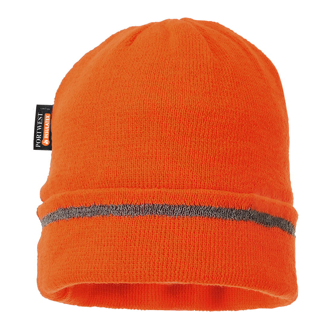 Reflective Trim Knit Hat Insulatex Lined Size  Orange