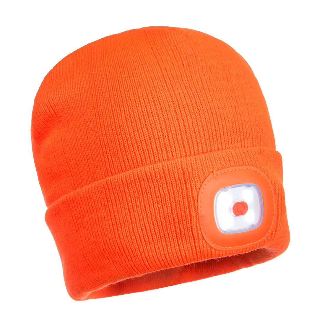 Rechargeable Twin LED Beanie Size  Orange