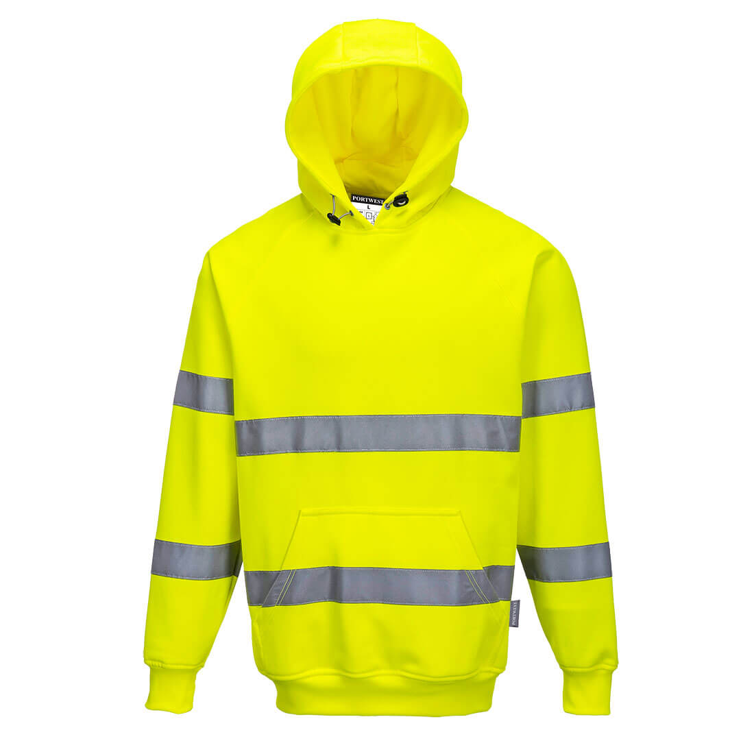 Hi-Vis Hooded Sweatshirt, Yellow     Size Small R/Fit