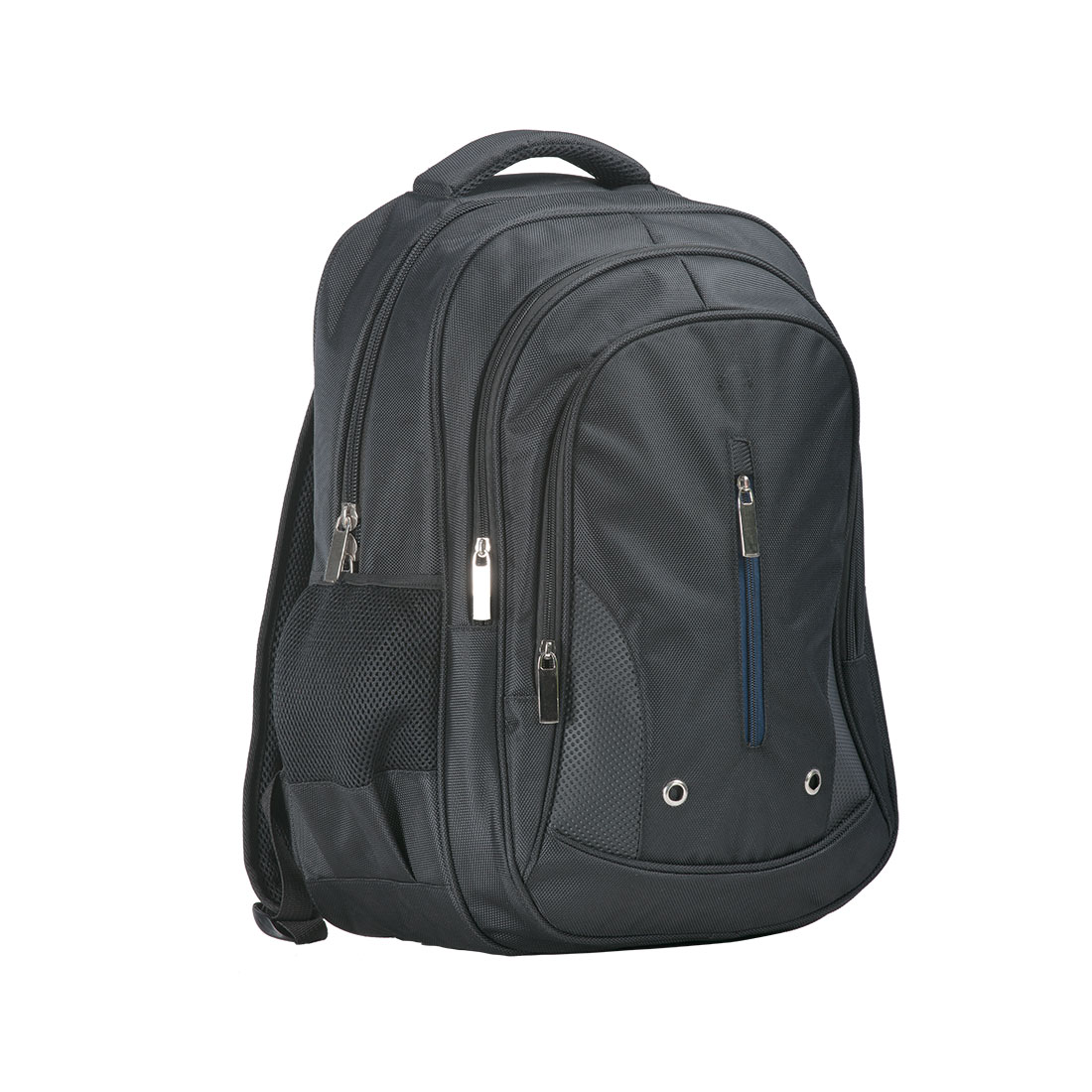Triple Pocket Backpack Size  Black