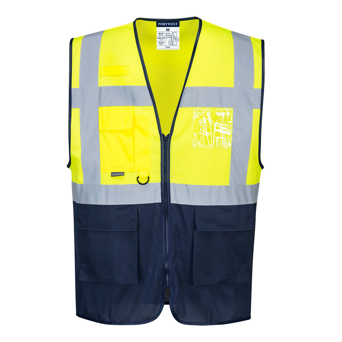 Hi-Vis Two Tone MeshAir Executive Vest Size XXXL Yellow/Navy