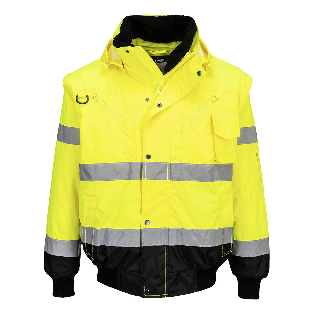 Portwest S464 Contrast Plus Bomber Jacket Yellow