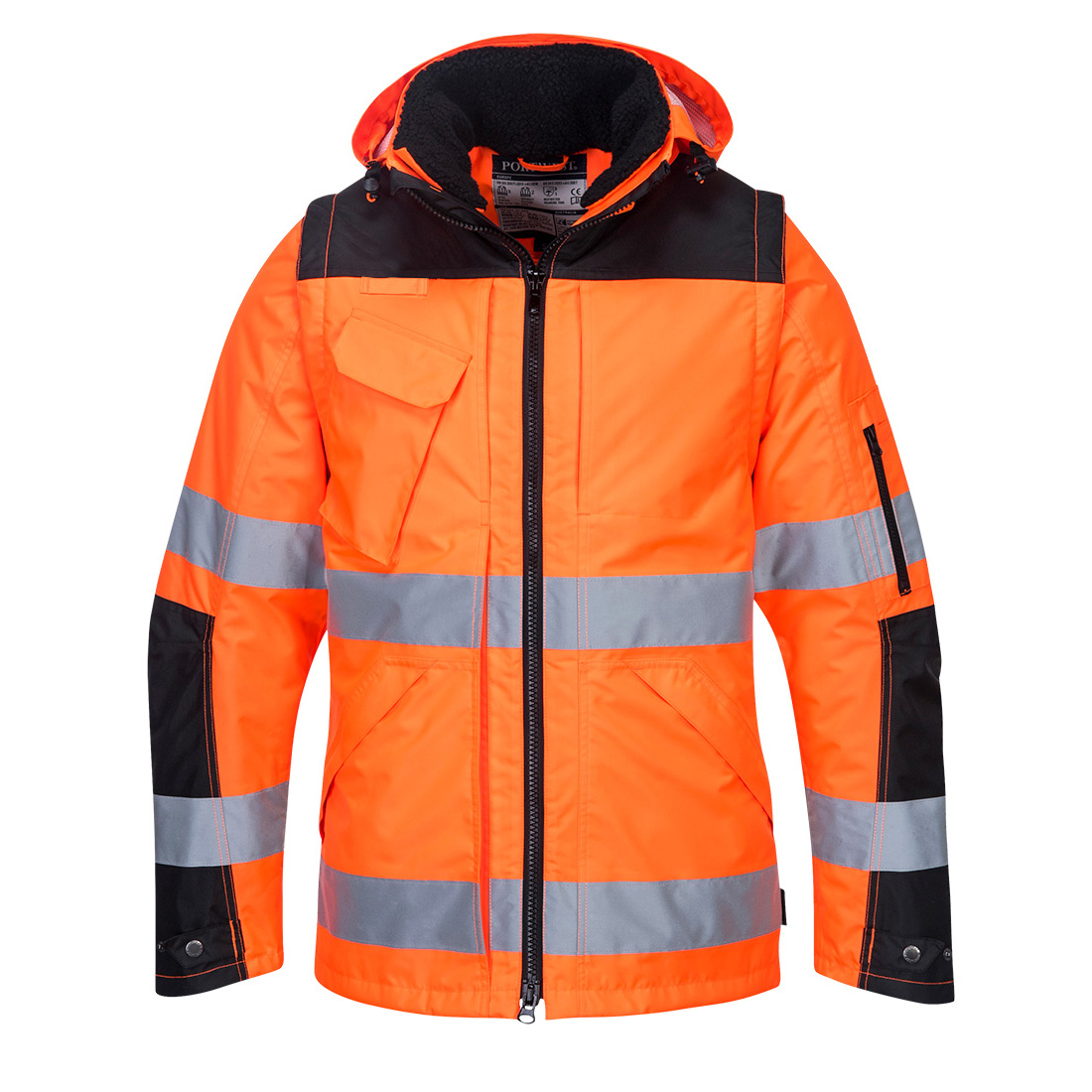 Pro Hi-Vis 3-in-1 Jacket Size XXXL Orange/Black