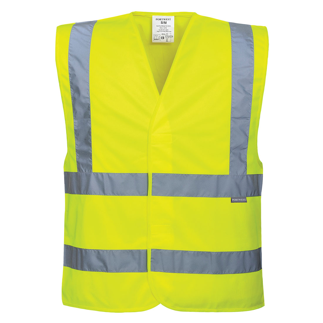 Hi-Vis Band and Brace Vest, Yellow     Size XX3X R/Fit
