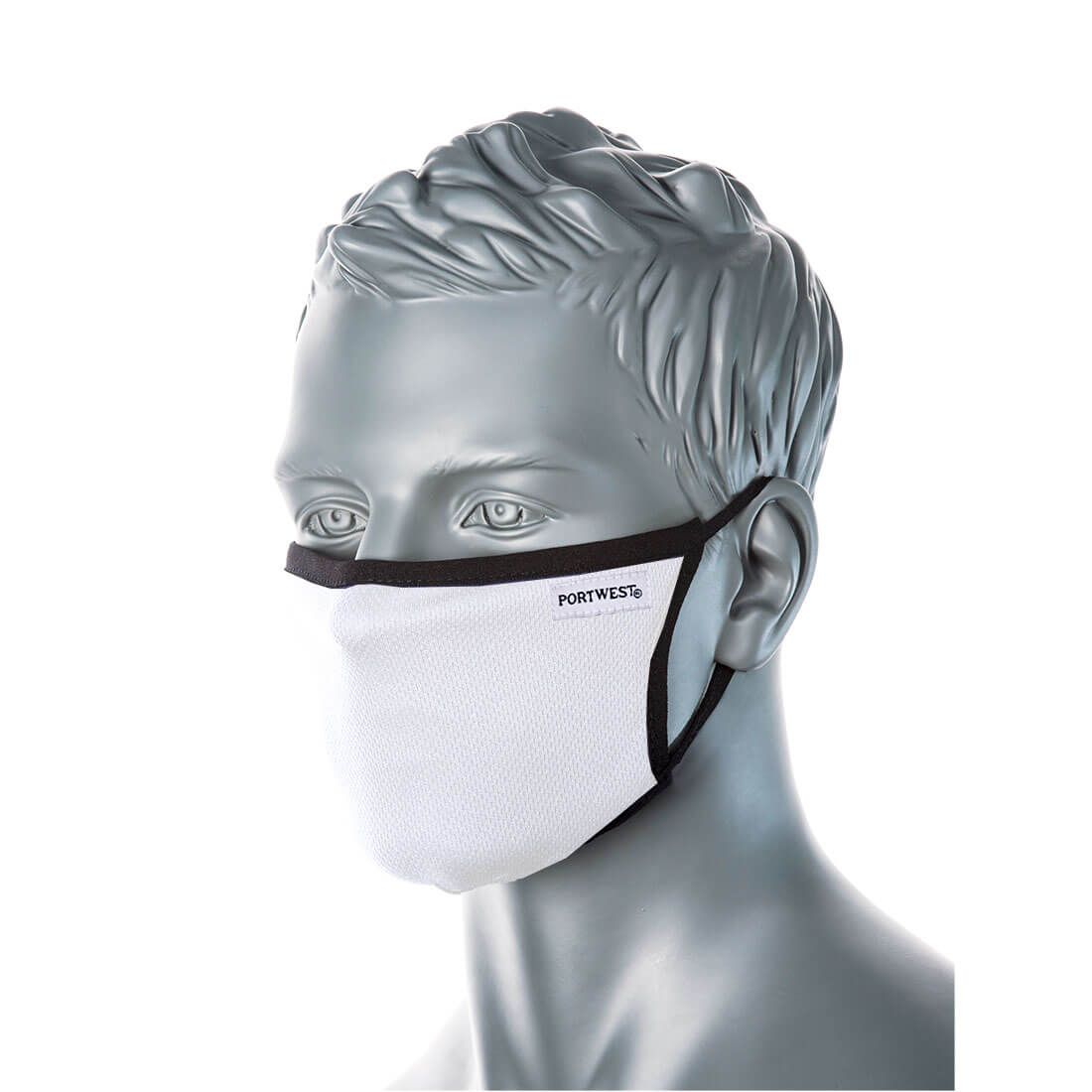 3-Ply Fabric Face Mask (Pk25) Size S White