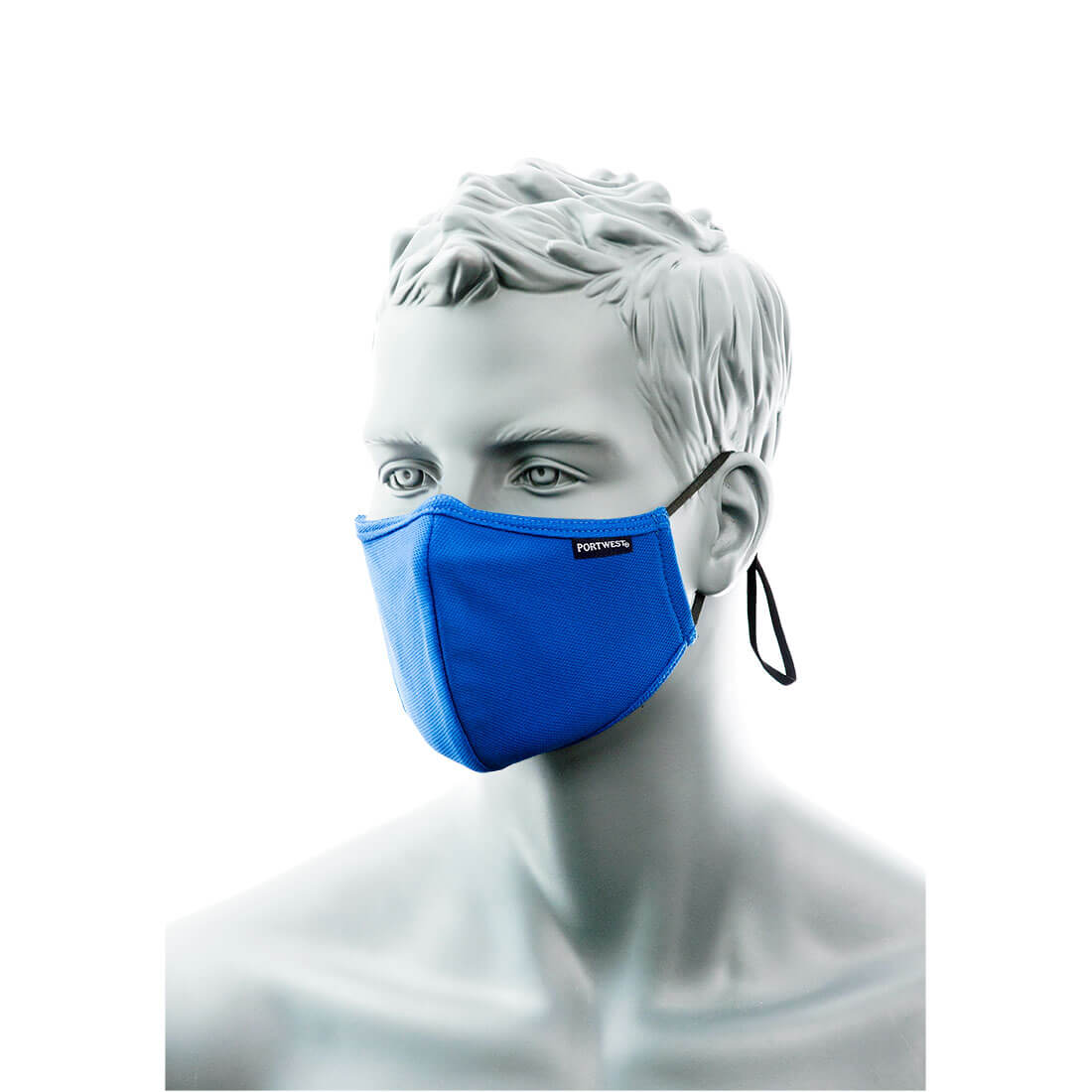 2-Ply Anti-Microbial Fabric Face Mask with Nose Band (Pk25) Size  Royal Blue