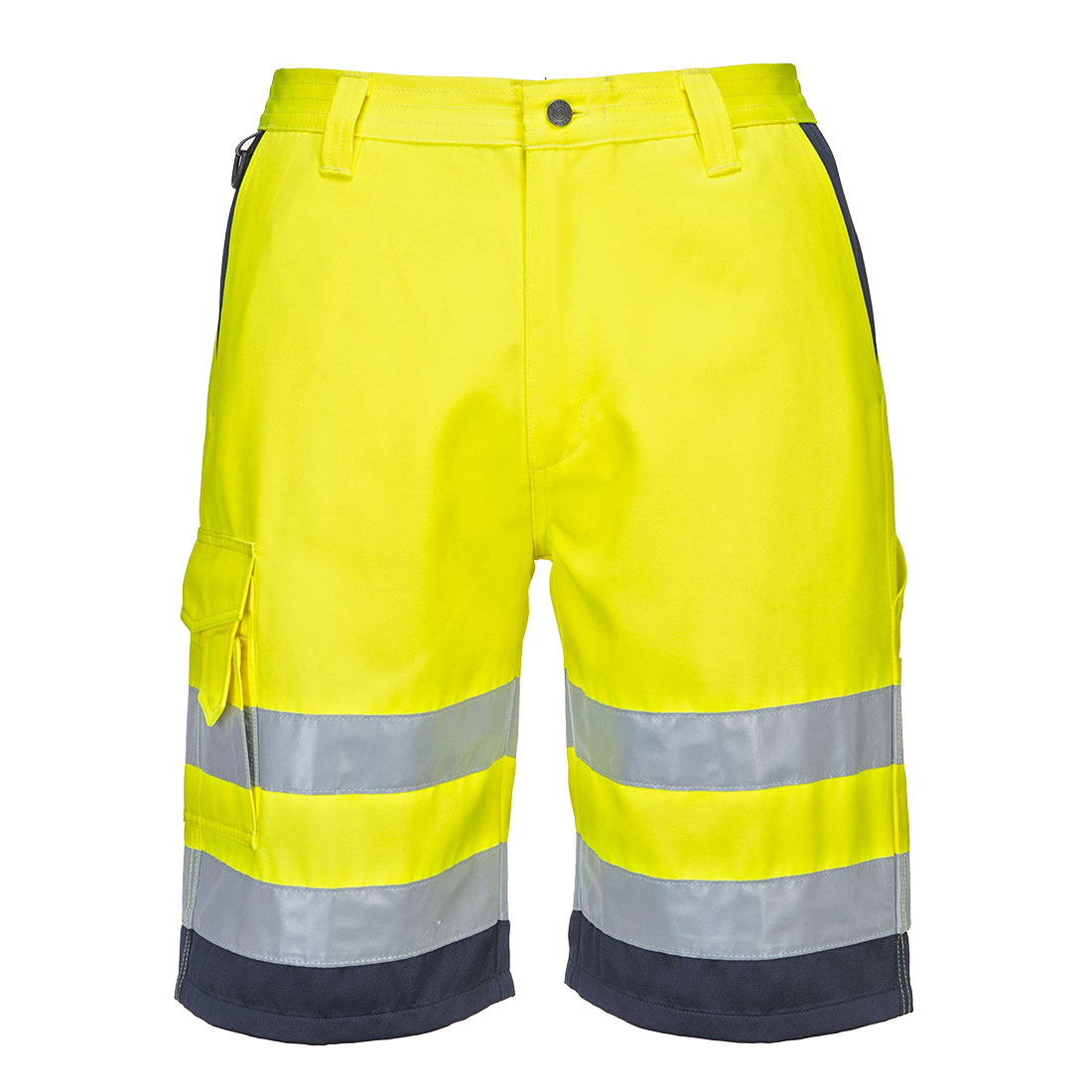 Hi-Vis Poly-cotton Shorts Size XXXL Yellow/Navy