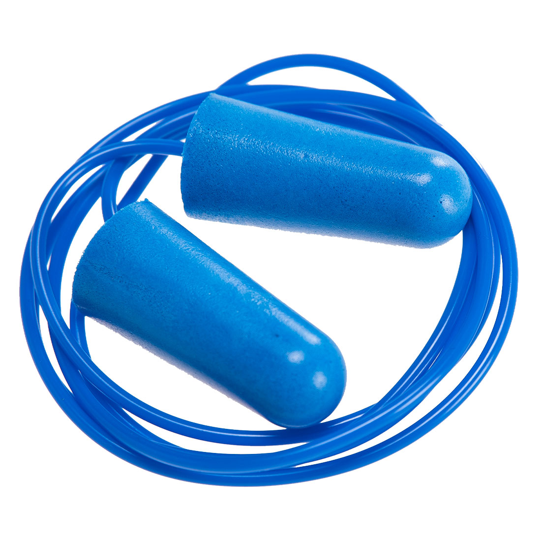 Detectable Corded PU Ear Plugs (200 pairs) Size  Blue