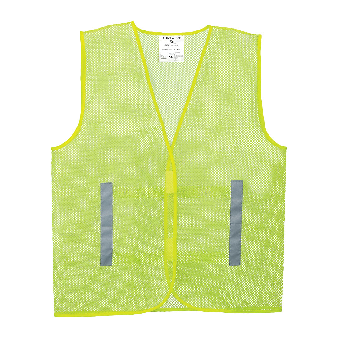 Mesh Vest, Yellow     Size SM R/Fit