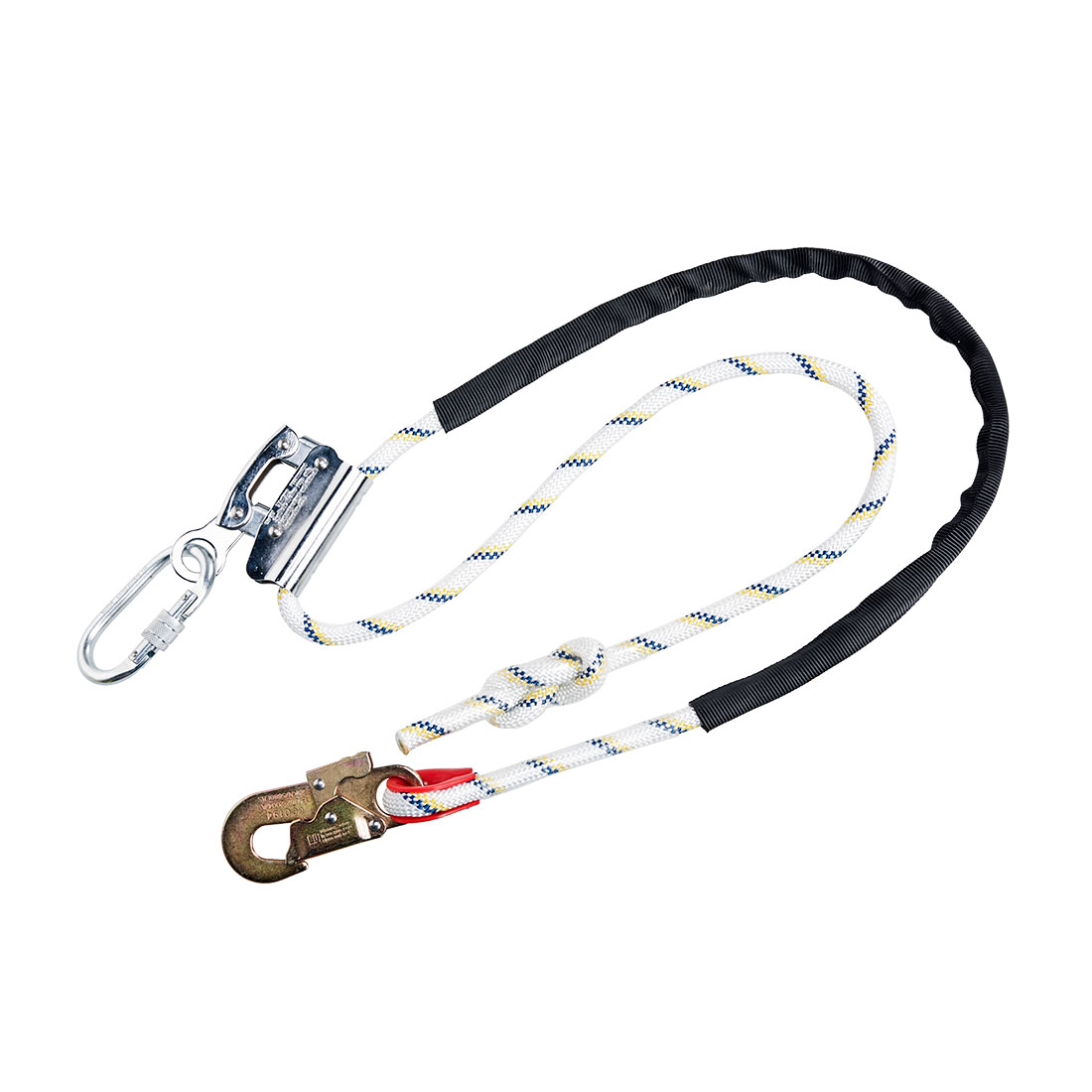 Work Positioning Lanyard with Grip Adjuster Size  White