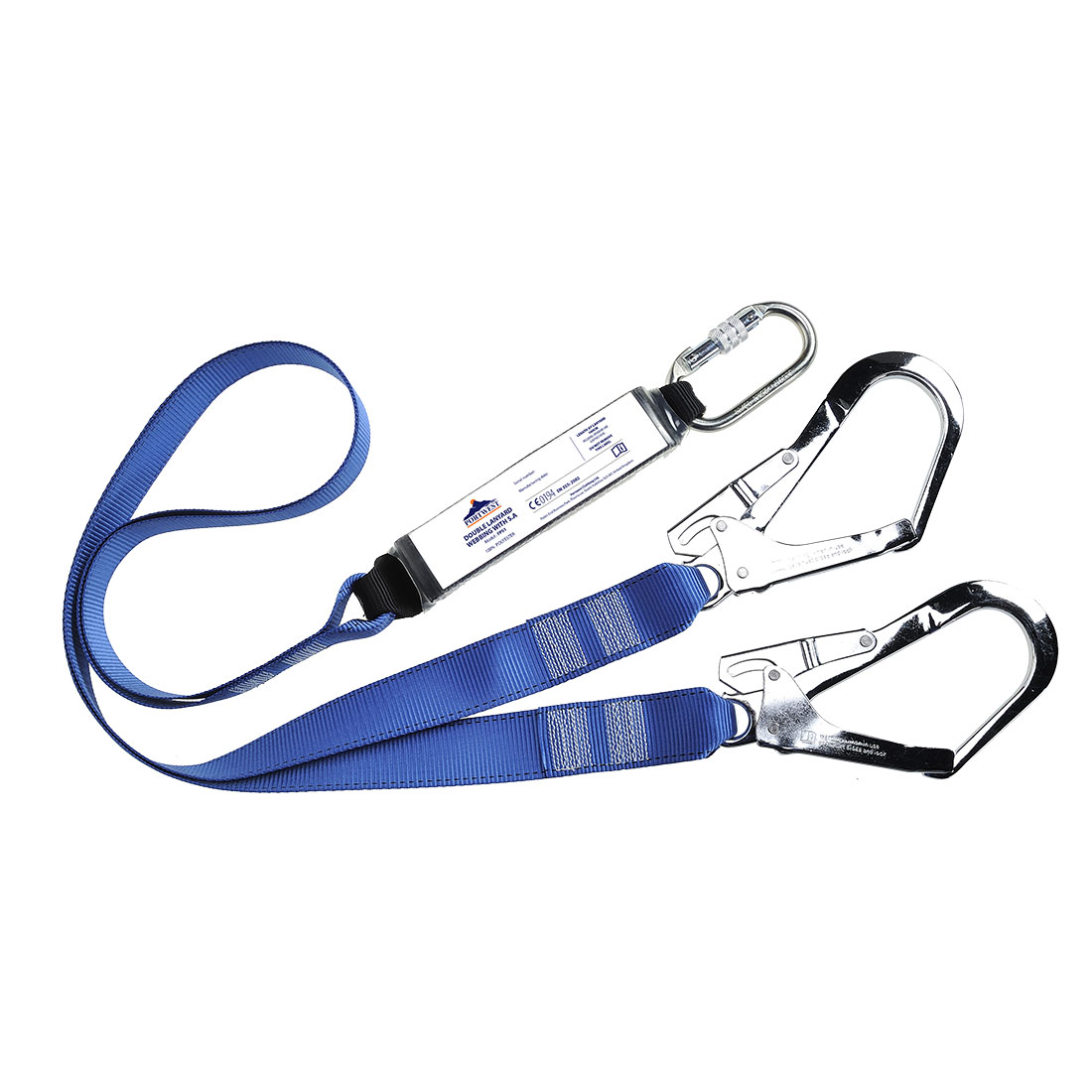 Double Webbing Lanyard With Shock Absorber Size  Royal Blue