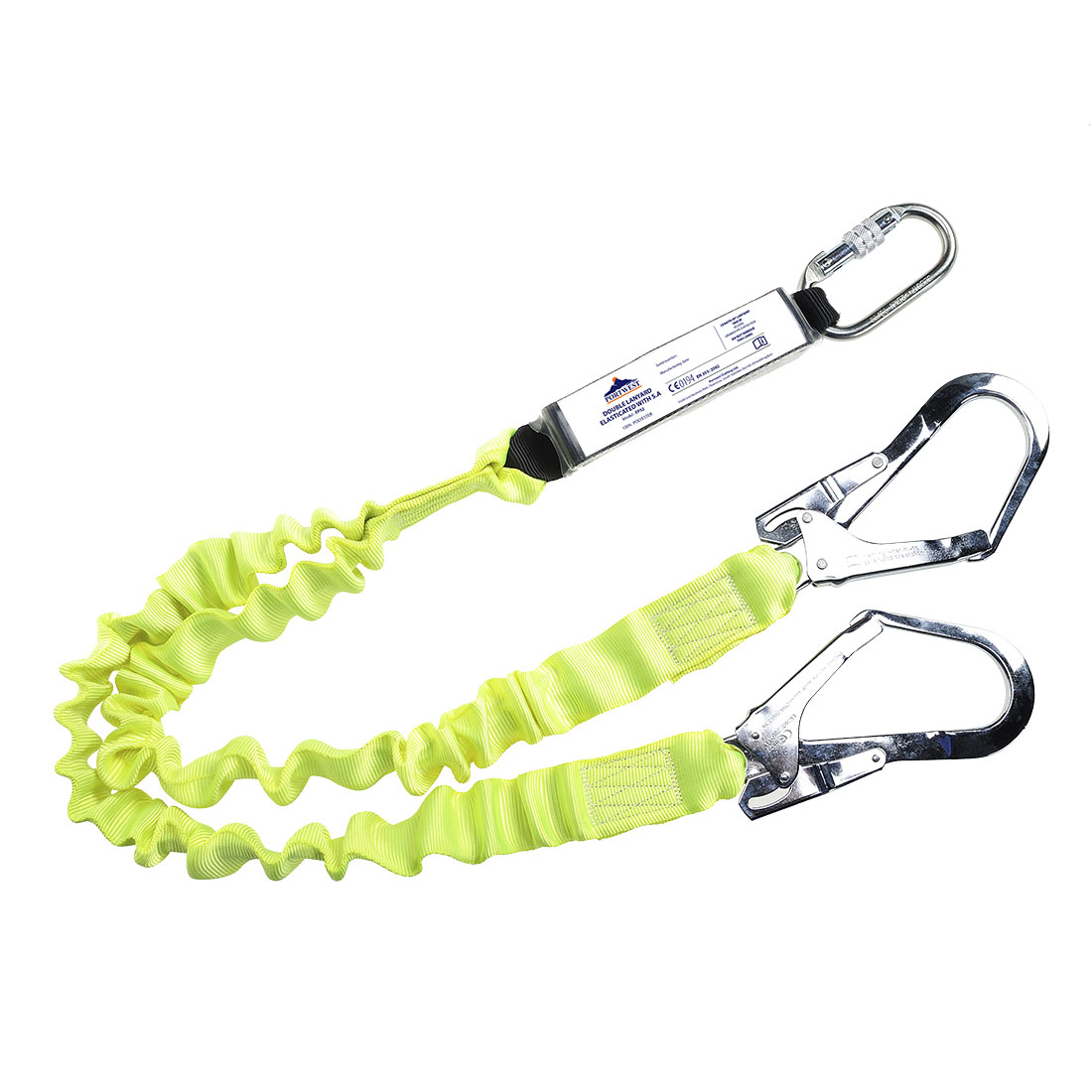 Double Elasticated Lanyard With Shock Absorber Size  Yellow