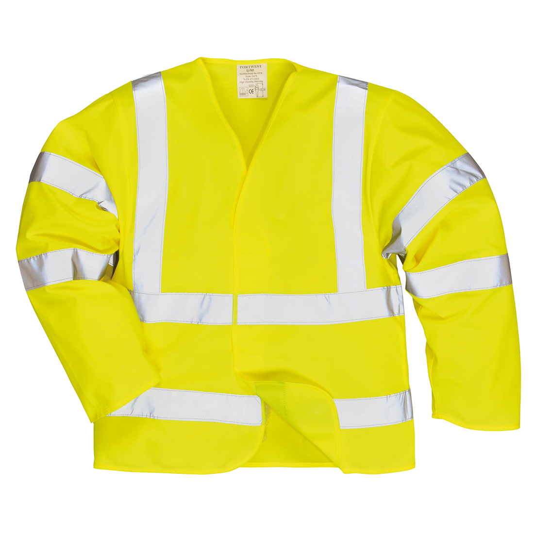 Hi-Vis Jacket Flame Resistant Size XX/3X Yellow