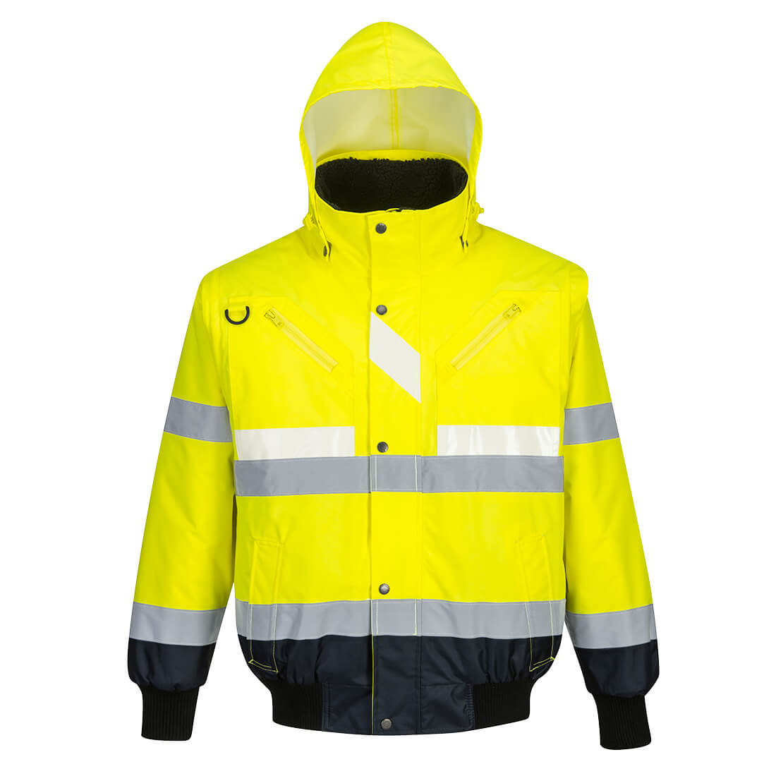 Glowtex Hi-Vis 3-in-1 Contrast Bomber Jacket 