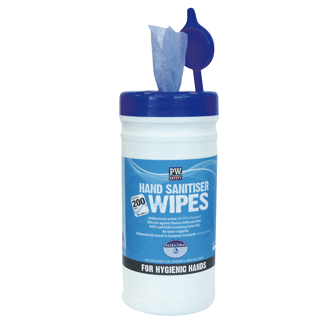 Hand Sanitiser Wipes (200 Wipes) Size  Blue
