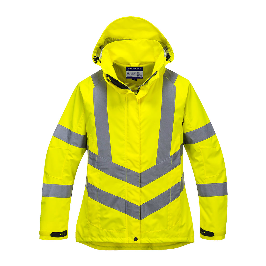 Ladies HiVis Breathable Jacket, Yellow     Size 3 XL R/Fit