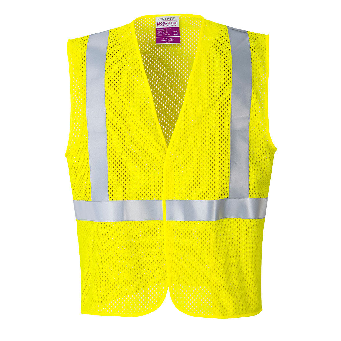 Arc Rated FR Mesh Vest, Yellow     Size Medium R/Fit