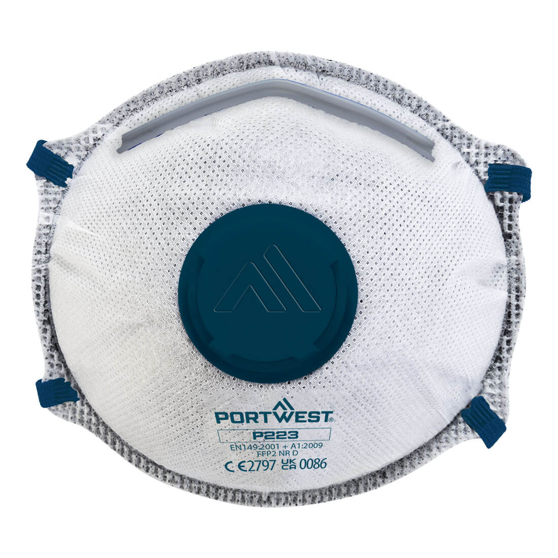 FFP2 Carbon Valved Dolomite Respirator Size  White Respirators P223WHR