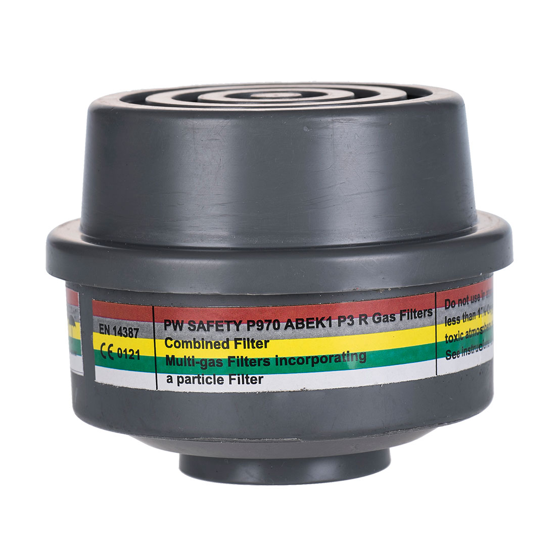 Portwest ABEK1P3 Combination Filter Special Thread Connection, Grey