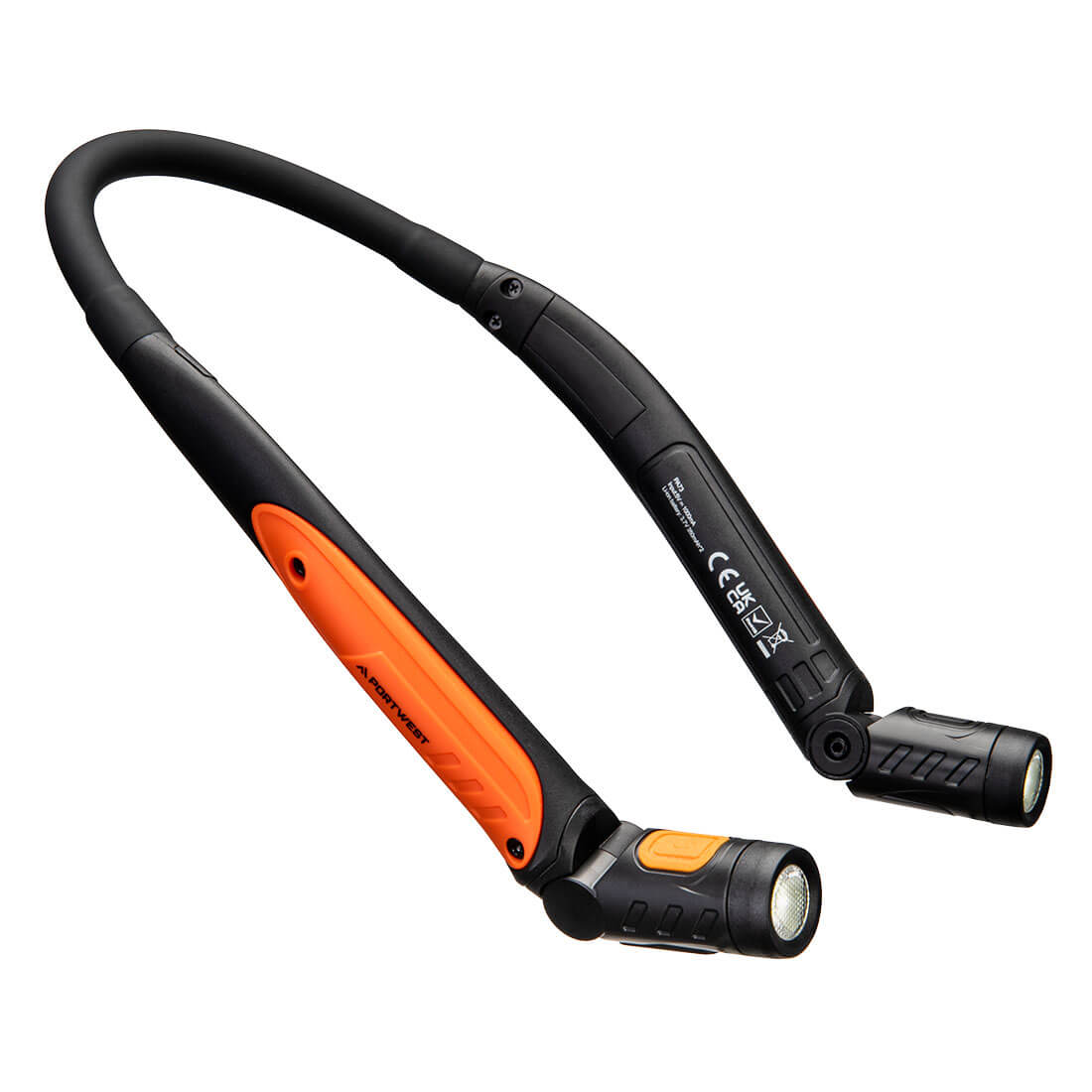 USB Rechargeable LED Neck Light Black/Orange 