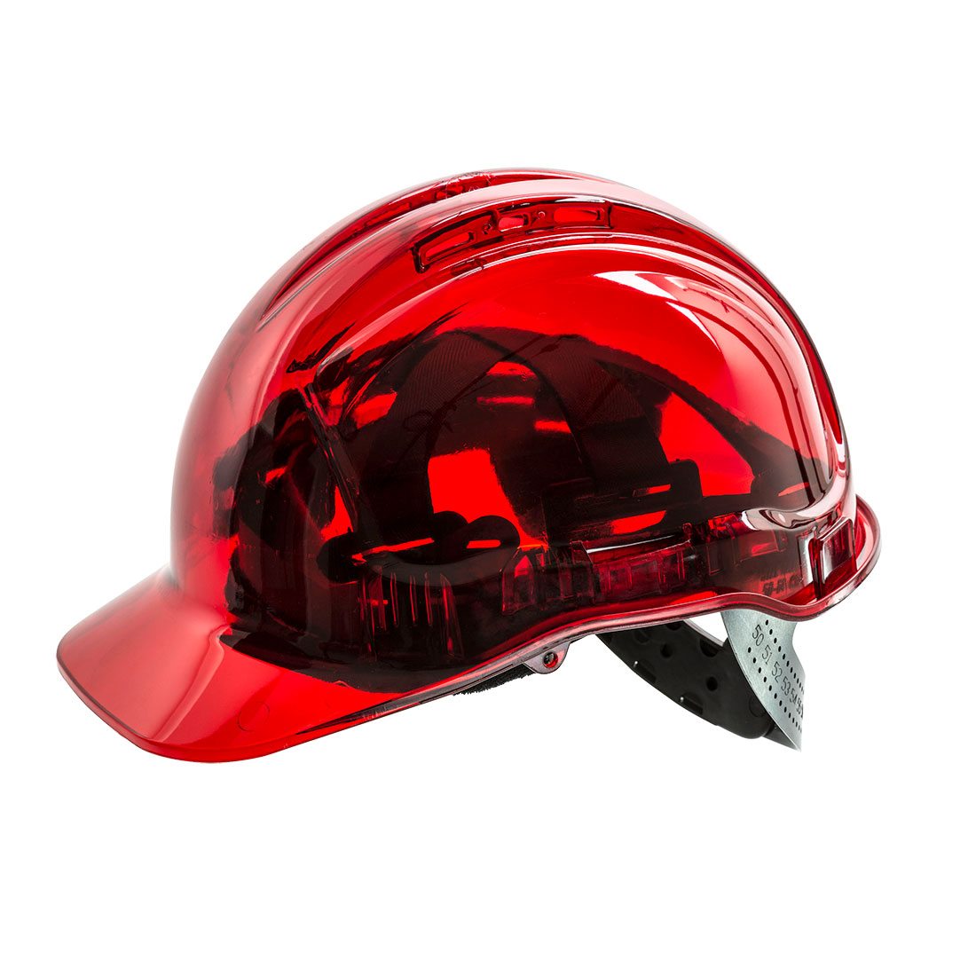Peak View Hard Hat Vented Size  Red