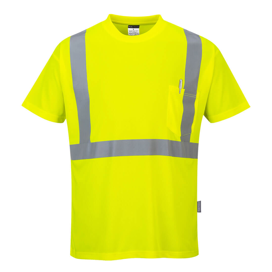 Hi-Vis Pocket T-Shirt, YelloT     Size 4XL T/Fit
