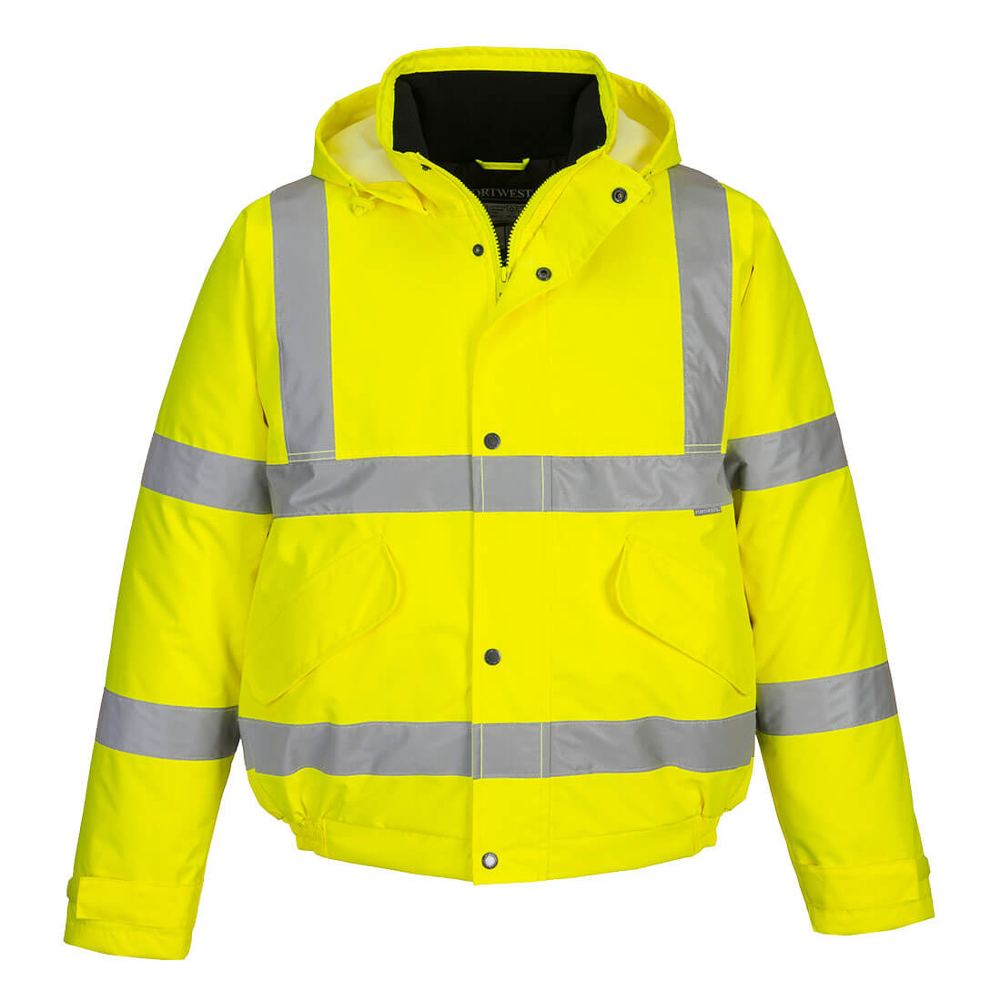 Hi-Vis Bomber Jacket, Yellow     Size Small R/Fit