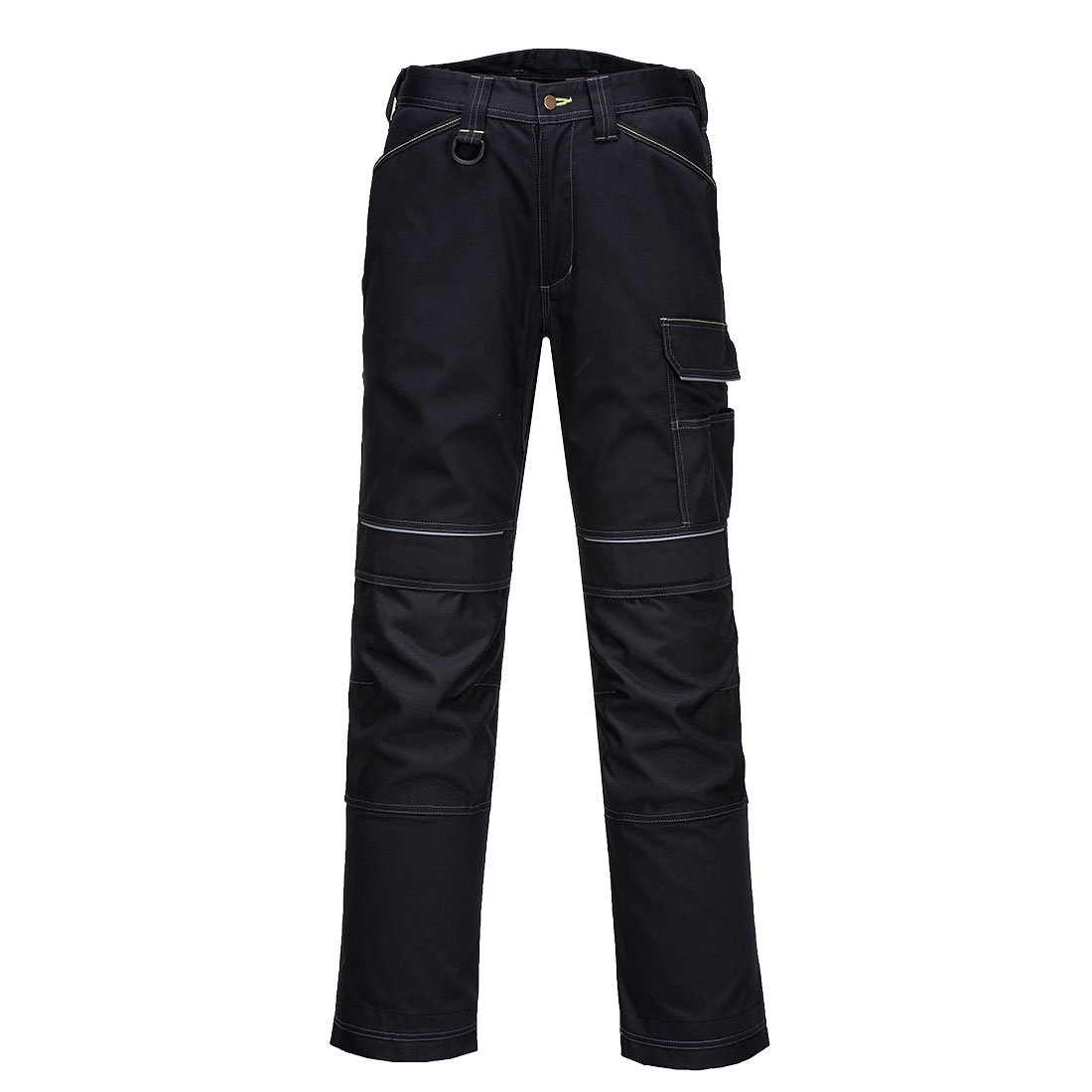 Portwest PW3 yellow/black hi-vis lightweight stretch work trousers #PW303