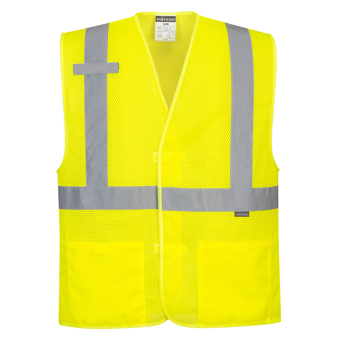 Economy Mesh Vest, Yellow     Size SM R/Fit