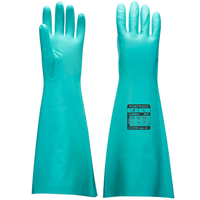 Extended Length Nitrile Gauntlet