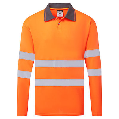 ES1 Essential Hi-Vis galléros póló hosszú ujjú