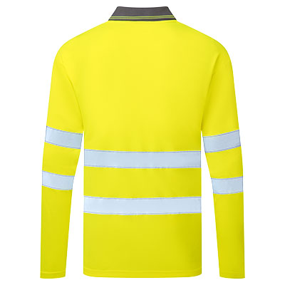 ES1 Essential Hi-Vis galléros póló hosszú ujjú