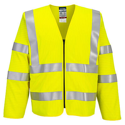 Bizflame Hi-Vis FR hosszú ujjú cipzáras mellény