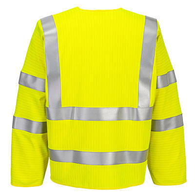 Bizflame Hi-Vis FR hosszú ujjú cipzáras mellény
