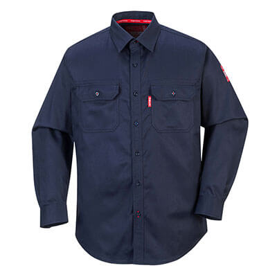 Portwest FR10NARXXXL Flame Resistant Anti-Static Long Sleeve Polo Shirt Navy Regular Size: 3X-Large