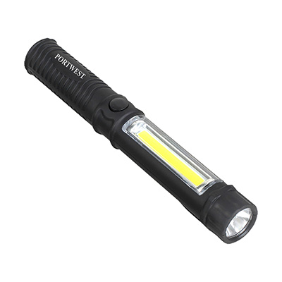 LED Torch Rubber Grip 31 Lumens Work Camping Trade Spec Portwest Flash Light 