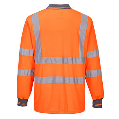 Terra Hi-Vis Long Sleeve Work Shirt 116525or - Orange, 2XL / Orange