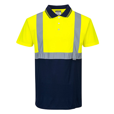 Portwest T184 PW3 Hi-Vis Long Sleeve Polo Shirt 