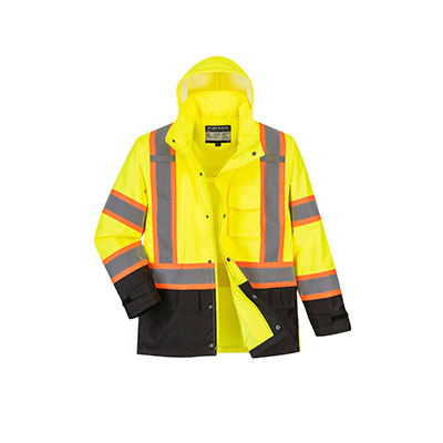 Hi Vis Jacket safety Coat protective high visibility Work top Portwest  TX50 