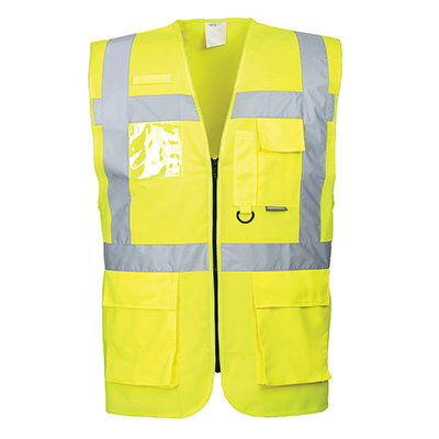 Yellow or Orange Portwest C473 Hi Vis Safety Two Band & Brace Jacket 